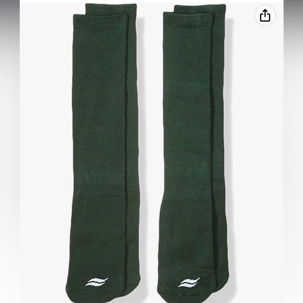 three pairs softball baseball socks in green
